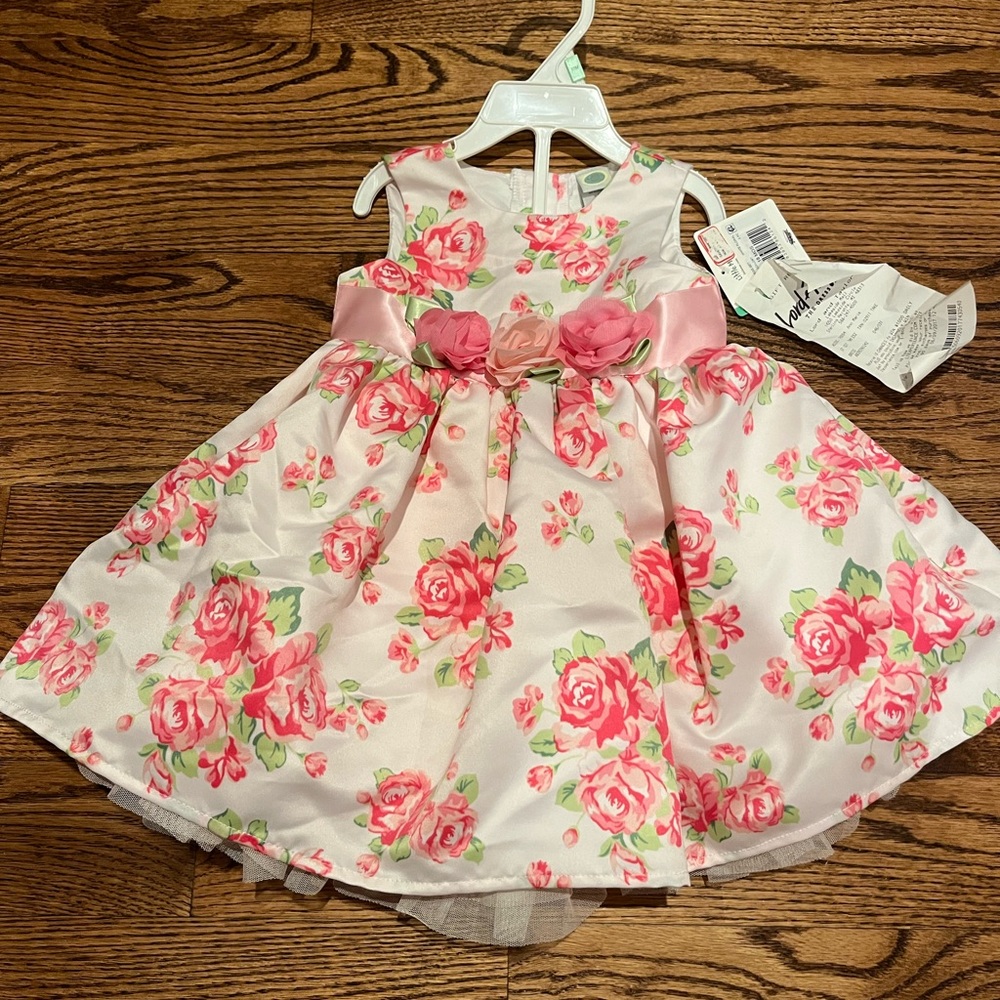 NEW Little Me Flower Print dress, girls 12-18 month